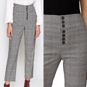 Joie Abony High Waist Plaid Pants Size 8